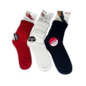 Arria Slouch 3 Pack Socks Bundle‎ Spandex 80's Aerobics Retro Y2K Gift Size 9-11